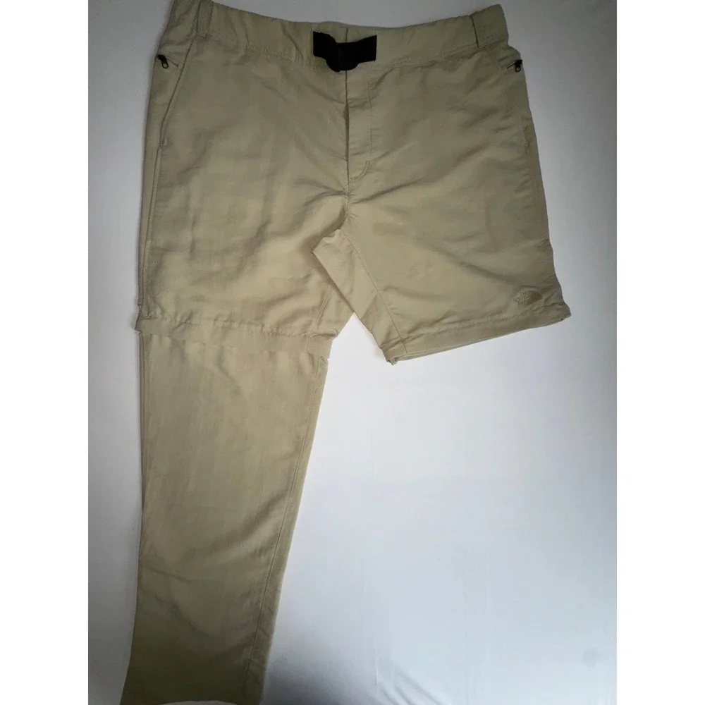 The North Face Paramount Trail Convertible Pants Shorts Mens 40x30 Beige Hiking